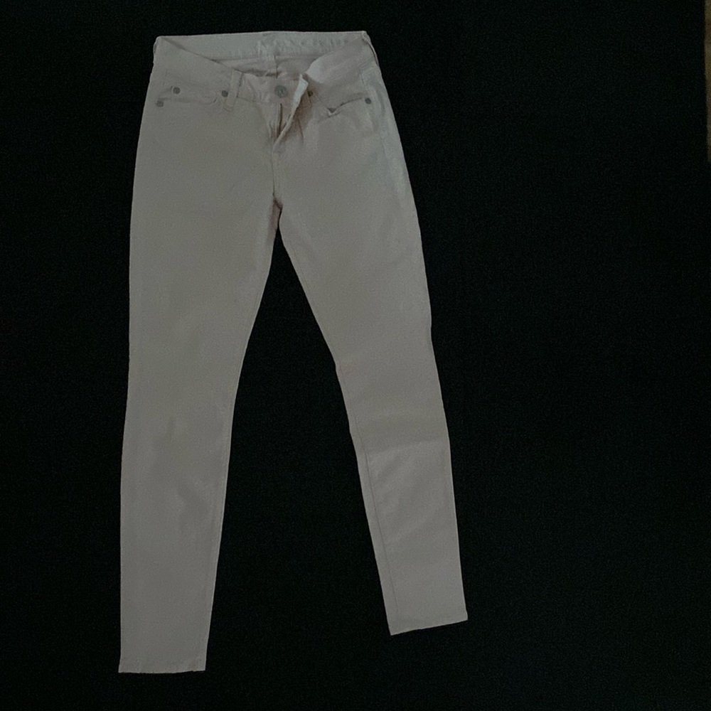 7 For all Mankind Pink Skinny jeans size 26